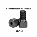 5/8inch by 11 threads per inch adapter with 1-1/4inch 7 threads per inch male