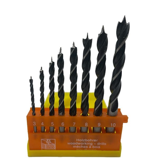 8pc Brad Point Drill Bit Set