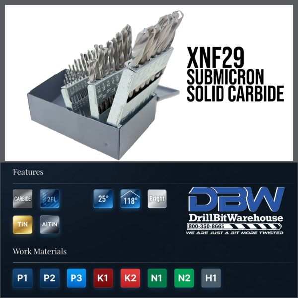 Drillbitwarehouse - TERMINATOR EXTREME XNF29 SUB-MICRON CARBIDE