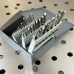 Carbide Straight Flute Drill Bit Set on Welding table