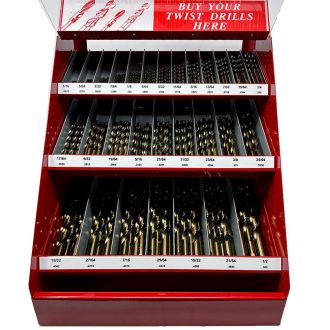 Cobalt Retail display set 270 jobber drill bits