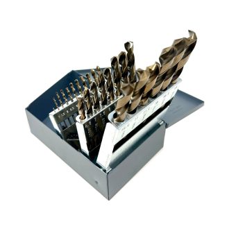 Cobalt Metric Drill Bit Set for drilling work hardened materials