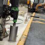 END 130 Core Drill in use coring a 6inch hole