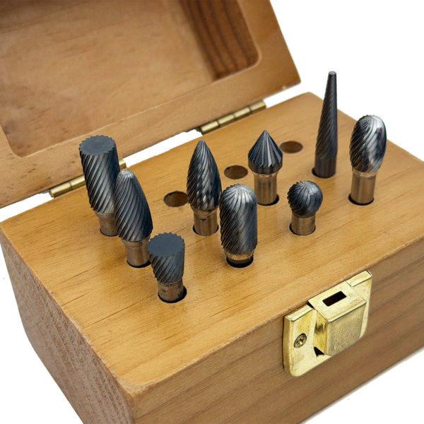 9 Pc Single Cut Carbide Burr Set