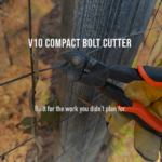 handheld compact bolt cutter cutting 9 gauge wire