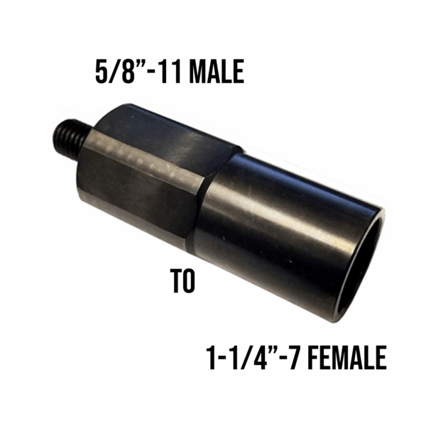 Core drill adapter 5/8-11 male to 1-1/4-7 Female