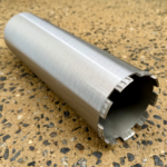 Diamond Tipped Core Drill Bit on concrete
