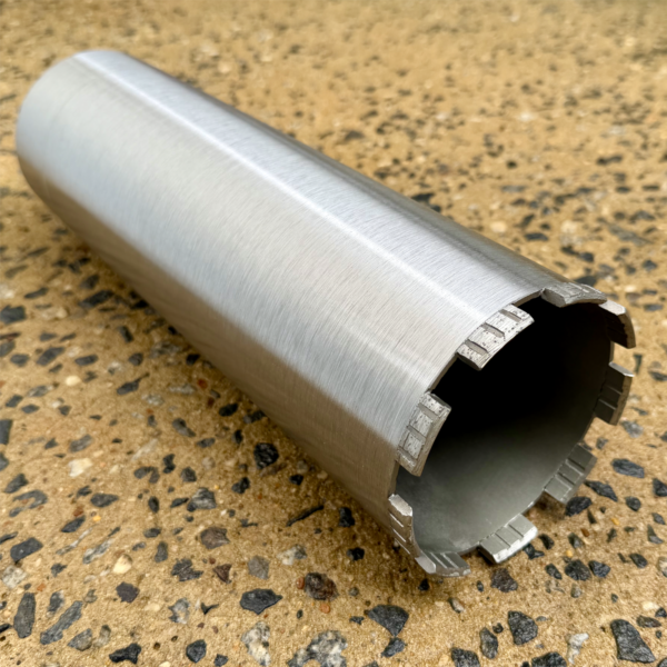 Diamond Tipped Core Drill Bit on concrete