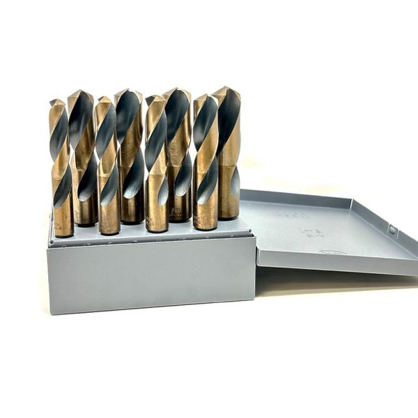 High Speed 8pc Silver and Deming Drill Bit Set 1/2inch reduced shank