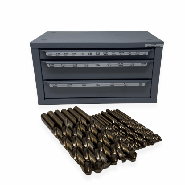 Predator 270-piece cobalt drill bit master set with steel index cabinet
