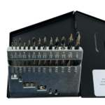 HSS Drill Bit Set up close with stepped points