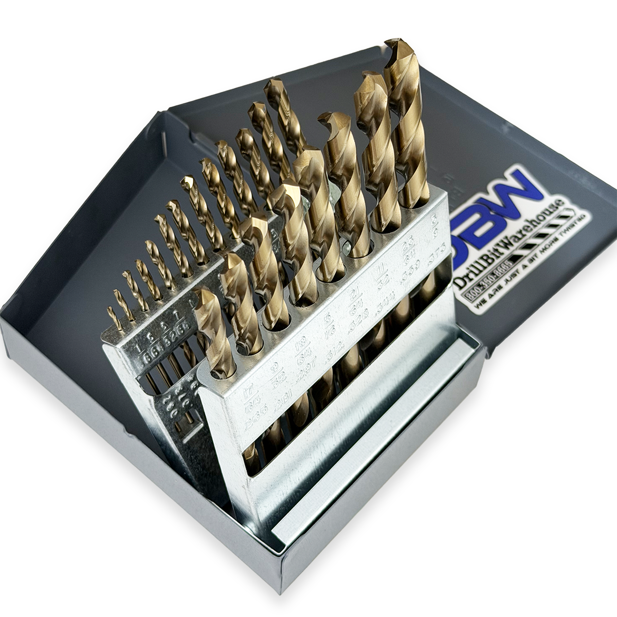 21-Piece M42 Cobalt Fractional Drill Bit Set - Drill Bit Warehouse