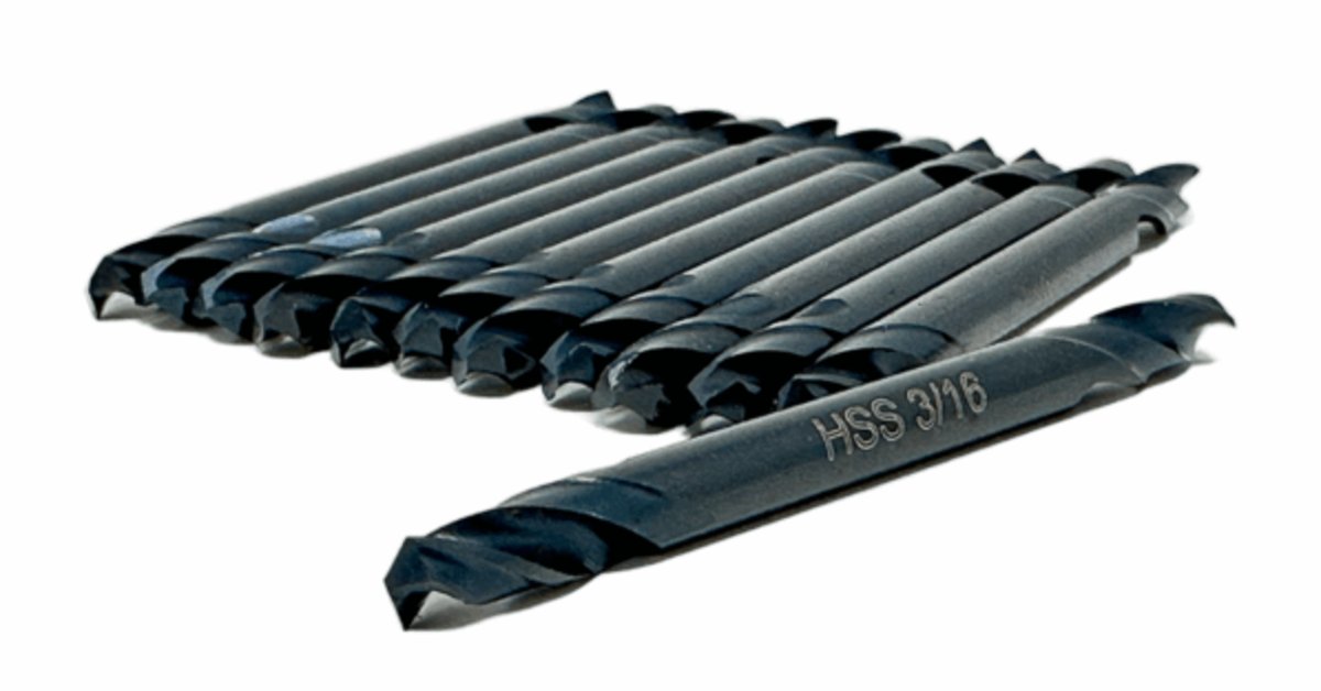 A close-up on High Speed Steel Double-Ended Drill Bits in number sizes.