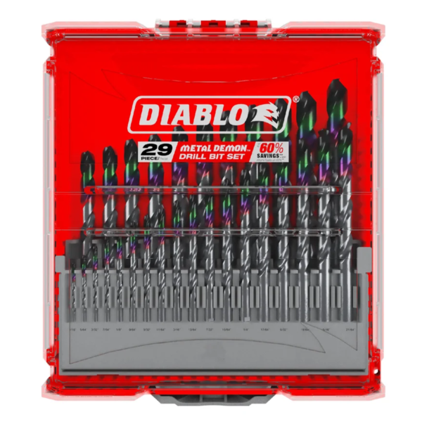 DIABLO Metal Demon 29-Piece Drill Bit Set – Plastic Case