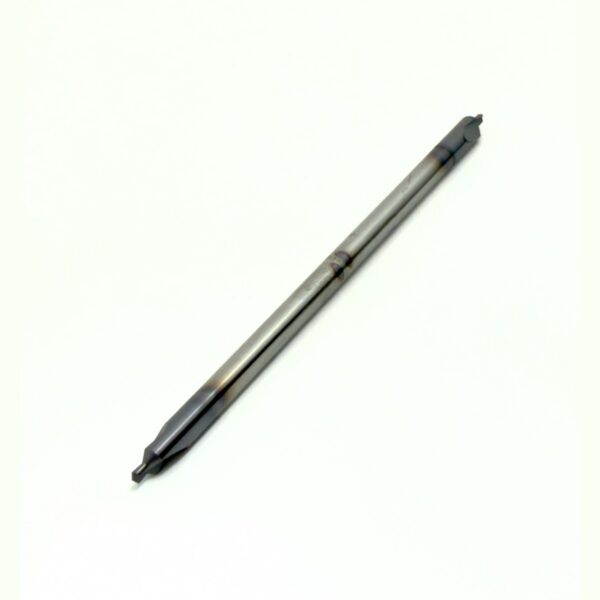 X Series #2 double end 4 inch solid carbide 90 degree combined drill and countersink with AlTiN coating